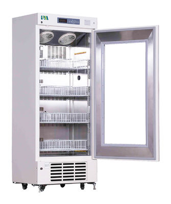ตู้เย็นเก็บเลือดในห้องปฏิบัติการในแนวตั้ง 4 องศา 368 ลิตรสำหรับอุปกรณ์โรงพยาบาลคุณภาพสูง