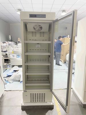 ไมโครโปรเซสเซอร์ควบคุม 316L Pharmacy Medical ตู้เย็นพร้อมประตูกระจกเดียว Auto Frost คุณภาพสูง