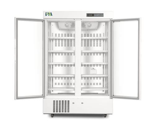 1006L ความจุคุณภาพสูงตรงร้านขายยาตู้เย็นทางการแพทย์ R290 ละลายน้ำแข็งอัตโนมัติแนวตั้ง