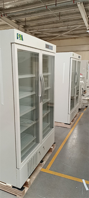2-8 องศาประตูกระจกคู่ Pharmacy Vaccine Storage ตู้แช่แข็งตู้เย็นเกรดทางการแพทย์