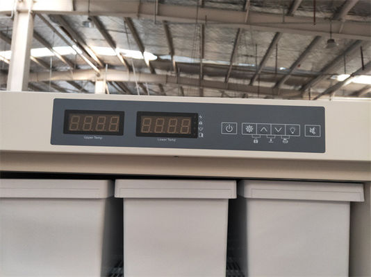 ความจุ 528 ลิตรตั้งตรงตู้แช่แข็งวัคซีนชีวการแพทย์ลึกตู้แช่แข็งพร้อมห้องอิสระคู่