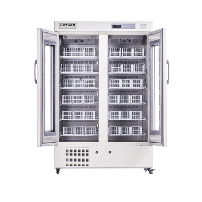 220V/50Hz หรือ 110V/60HZ ตู้เย็นธนาคารเลือด พร้อมเครื่องปรับปรุงอากาศและเครื่องเตือน