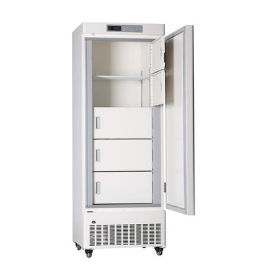 ความจุ 328 ลิตรยืนตู้เย็นตู้แช่แข็งลึกสำหรับพลาสม่าร้านขายยาพร้อมสัญญาณเตือนไฟฟ้าขัดข้อง