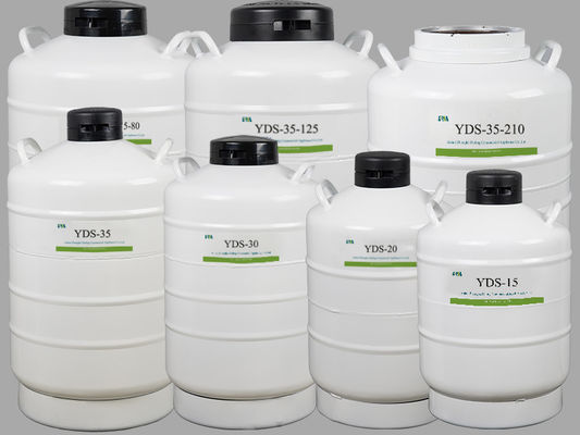 สีขาว YDS-35-210 Liquid Nitrogen Cryogenic Tank 100L