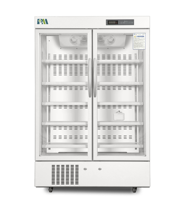 1006L ความจุคุณภาพสูงตรงร้านขายยาตู้เย็นทางการแพทย์ R290 ละลายน้ำแข็งอัตโนมัติแนวตั้ง